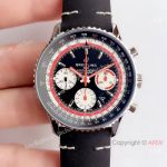 Swiss Replica Breitling Navitimer Swissair Limited Edition A7750 Watch SS Black Dial